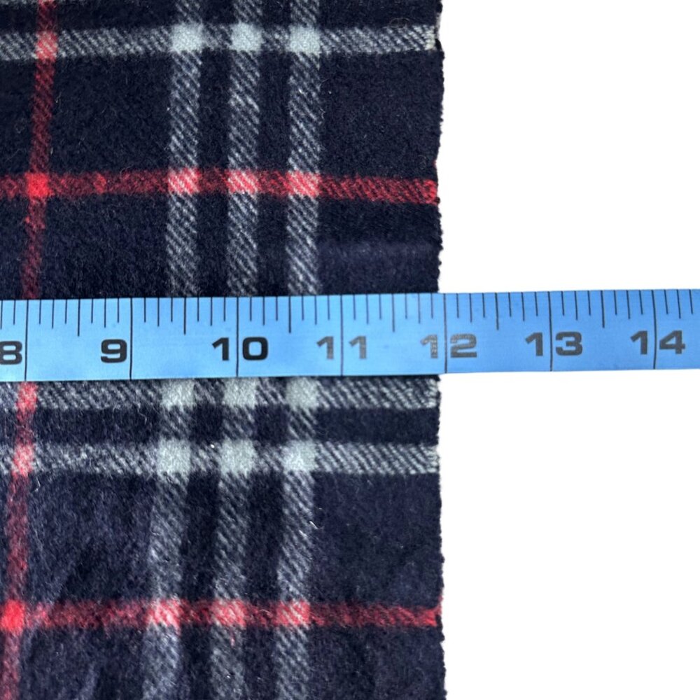 Burberrys Classic Check Scarf Black 100% Cashmere Unisex Scarf Made In England - Picture 7 of 7